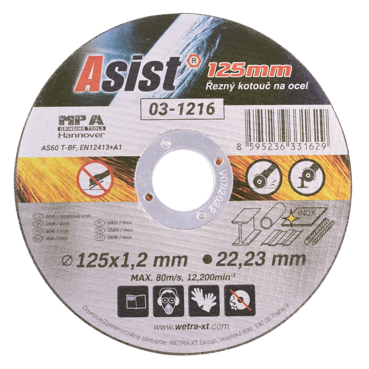 ASIST Kotúč rezný na kov 125x22,23x1,2mm
