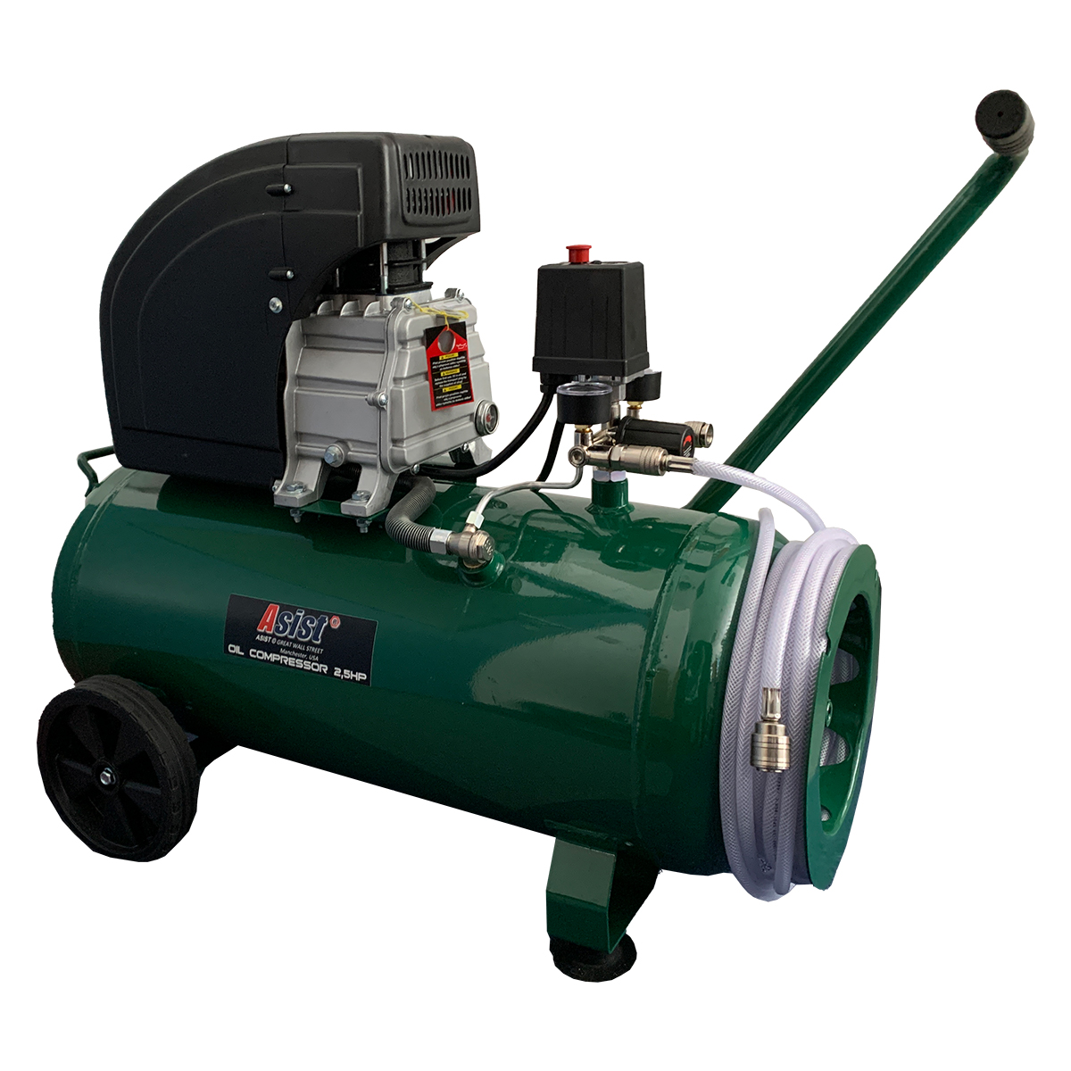ASIST Kompresor olejový 2,5 HP, 50L s 10m tlakovou hadicou