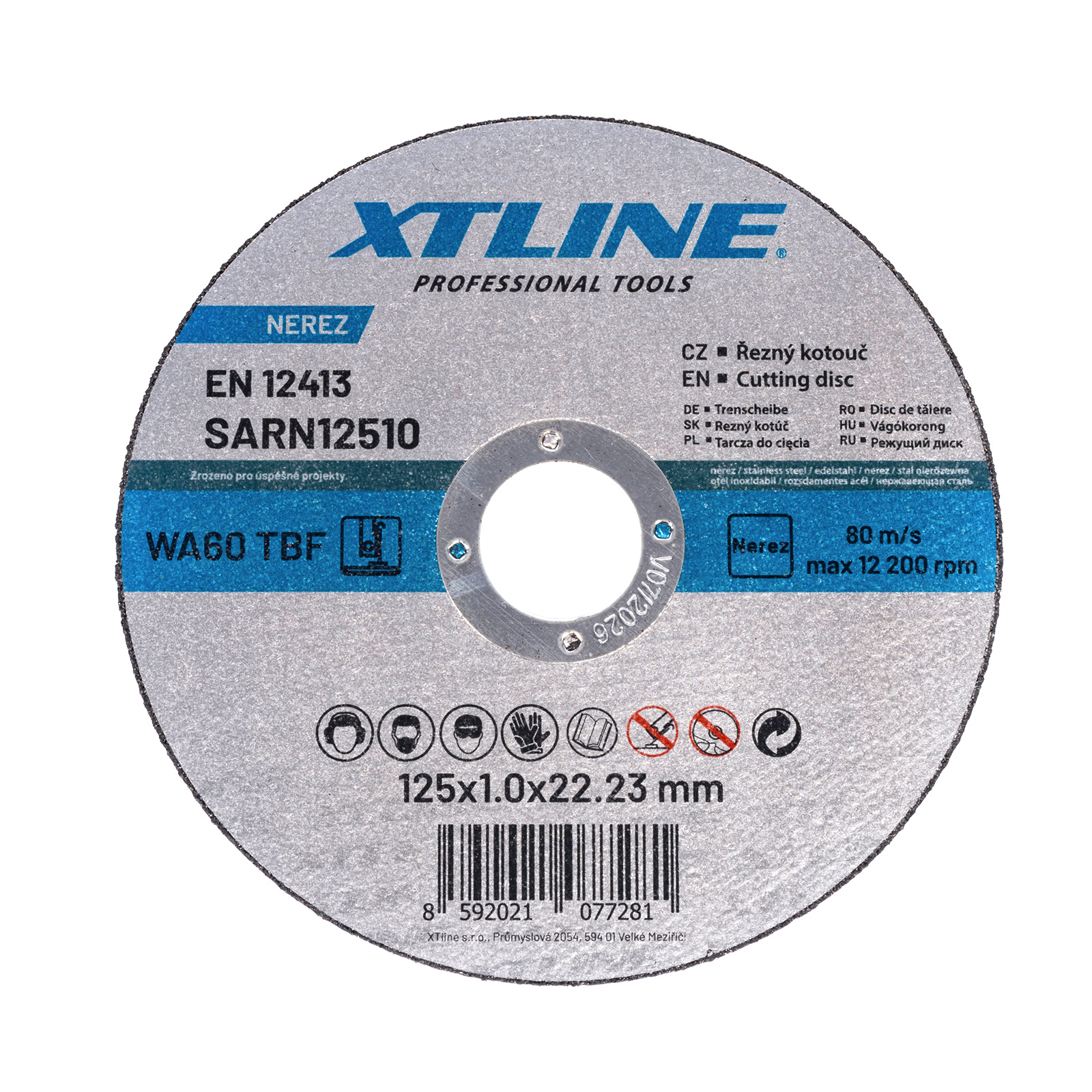 XTline Rezný kotúč na nerezovú oceľ 125x1,6x22mm