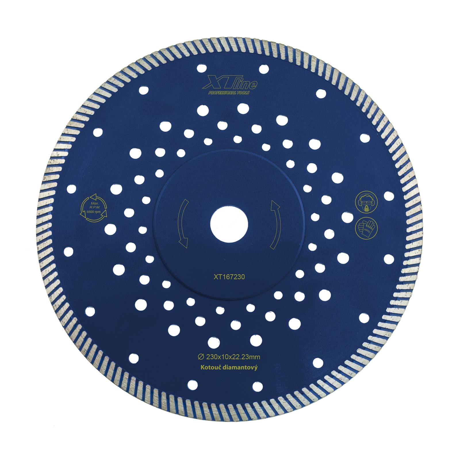 XTLINE Diamantový rezací kotúč TURBO Fast Cut | 230 × 2,8 × 10 × 22,2 mm