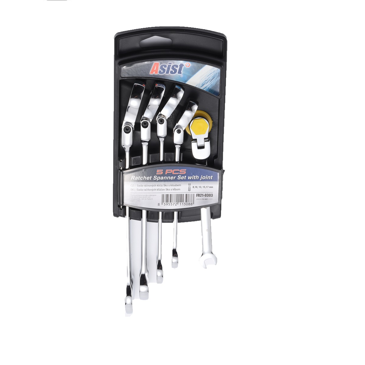 ASIST Sada 5 račňových kľúčov s kĺbo