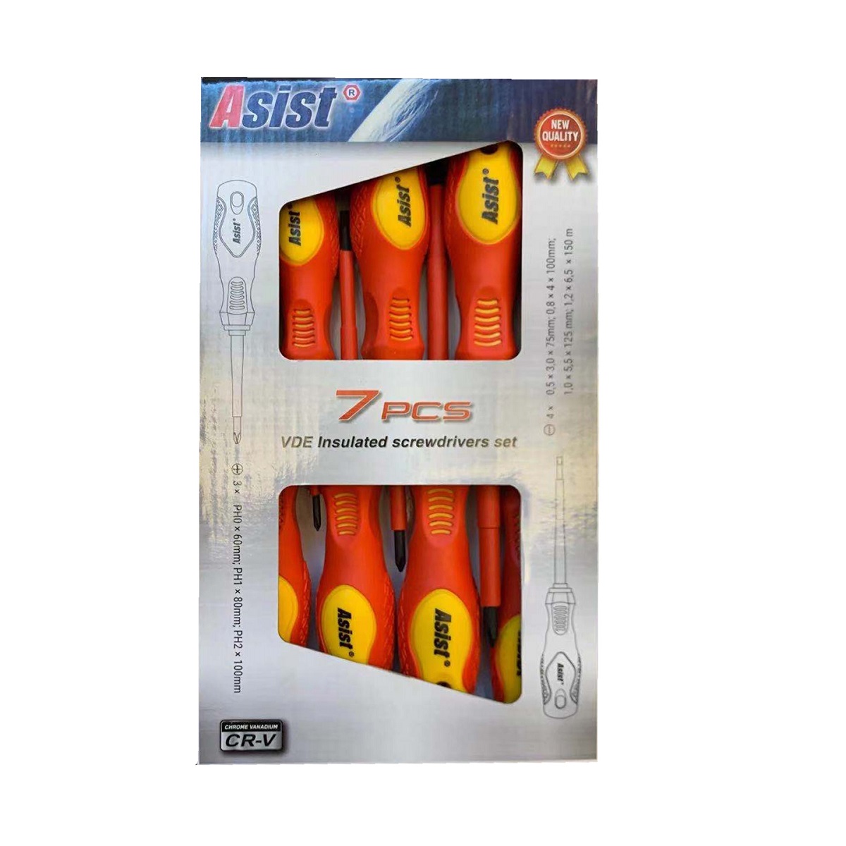 ASIST Sada skrutkovačov, izolovaná, 7 kusov