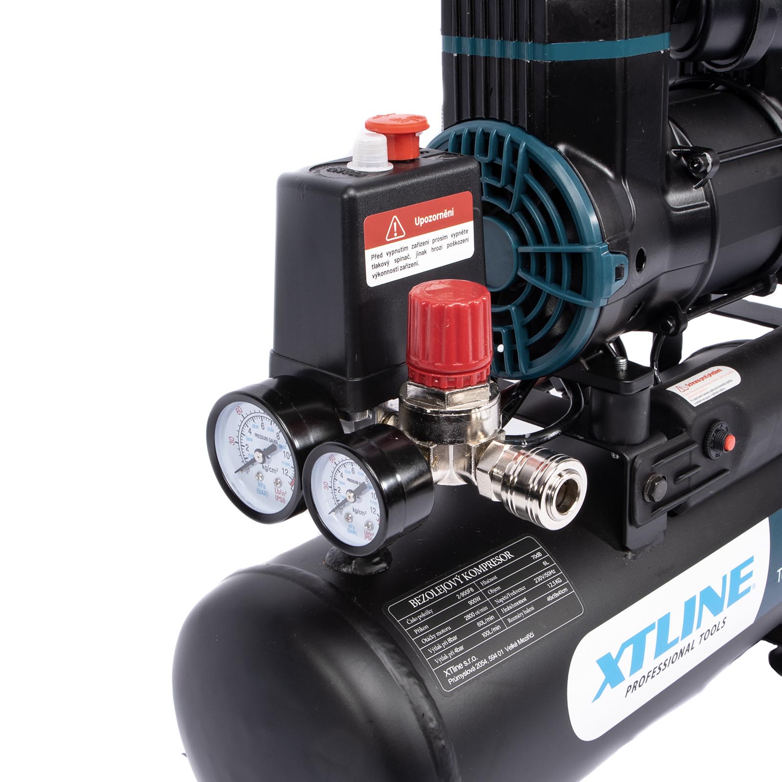 XTline XT2008 Bezolejový kompresor 900 W, 6 l