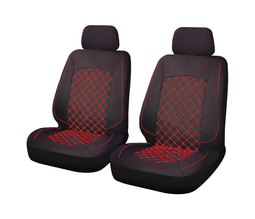 Cappa Autopoťahy C M  čierna/červená 2ks