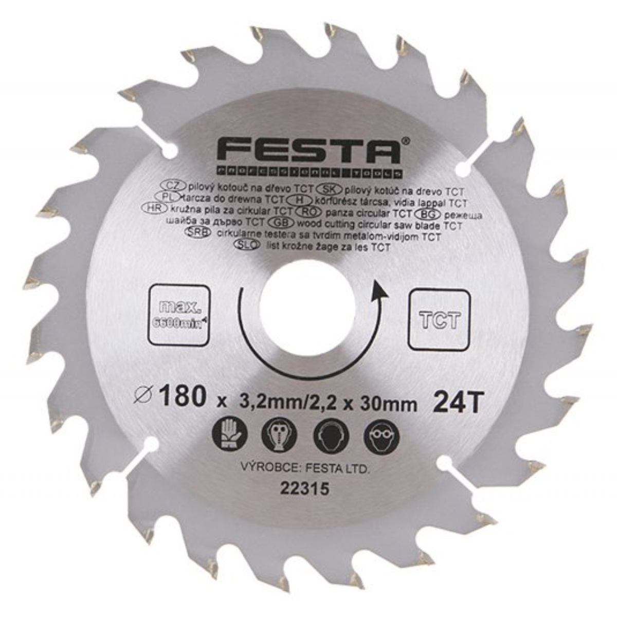 Kotúč pílový FESTA SK 180/3.2/30mm 24T