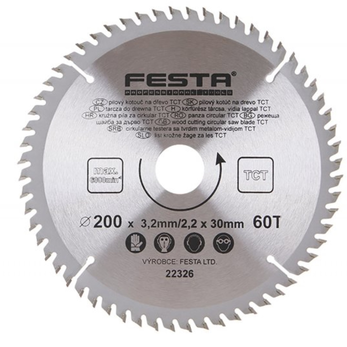 Kotúč pílový FESTA SK 200/3.2/30mm 60T