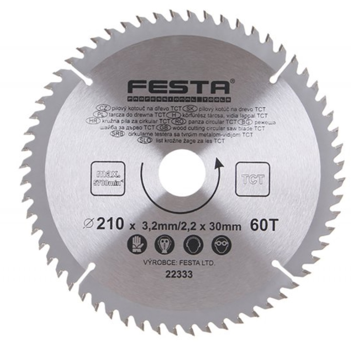 Kotúč pílový FESTA SK 210/3.2/30mm 60T