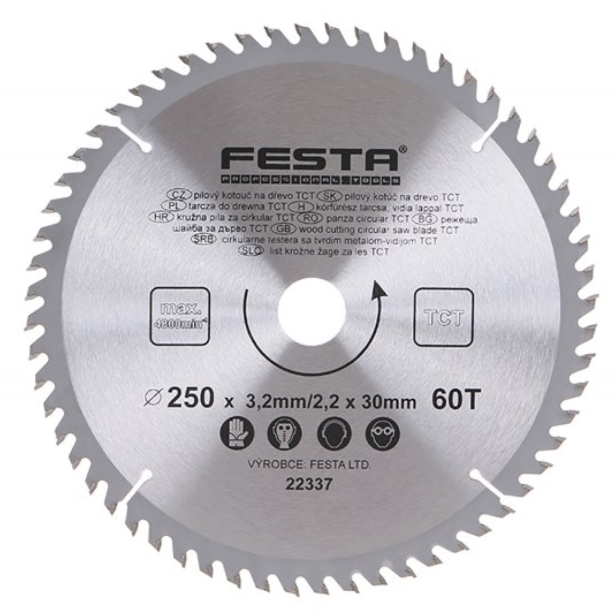 Kotúč pílový FESTA SK 250/3.2/30mm 60T