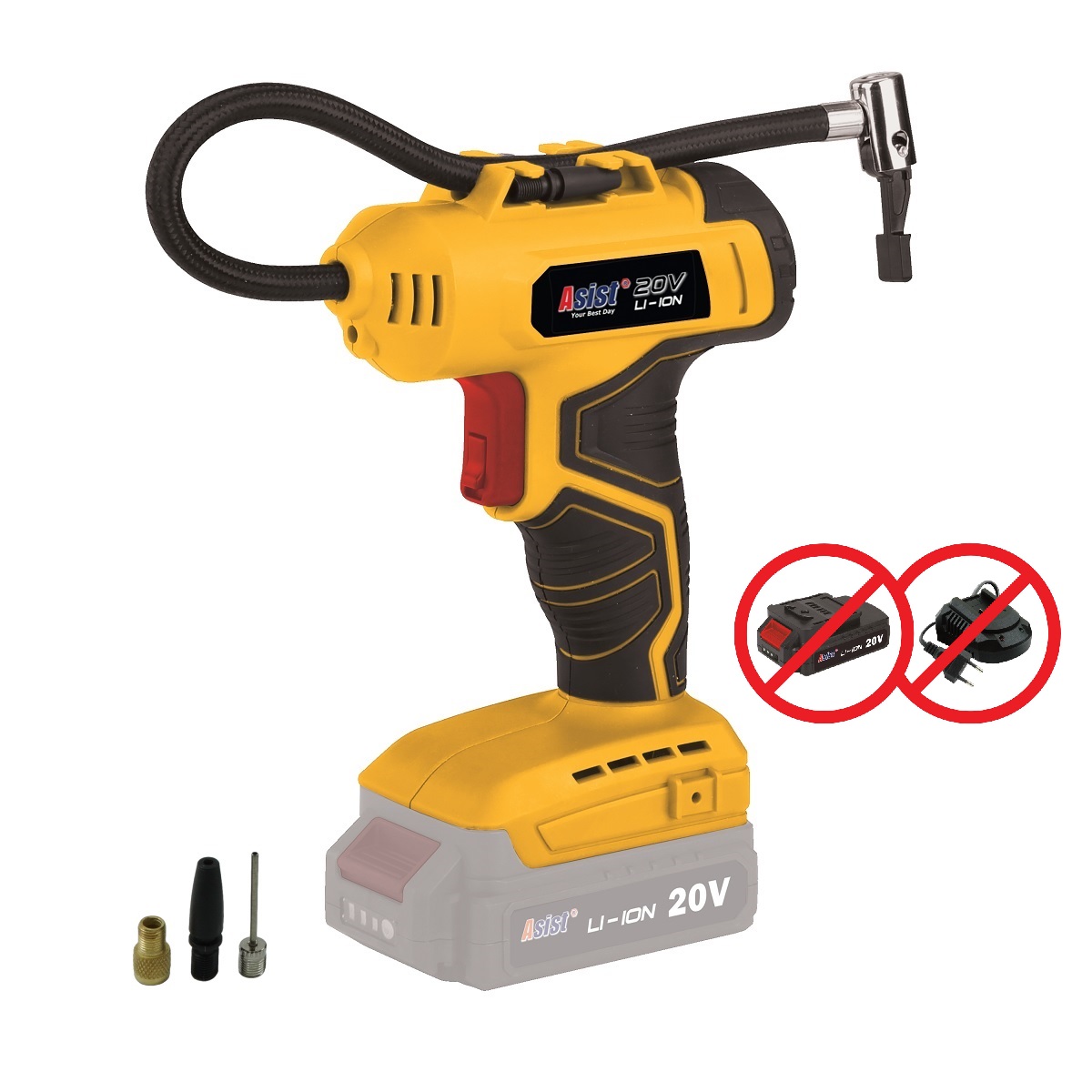 ASIST AKU GANG AE7C20A Akumulátorový kompresor 20 V, 10 bar