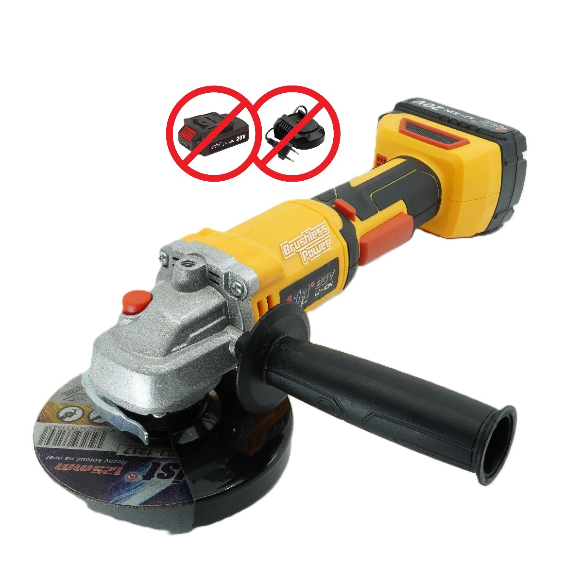 ASIST Aku úhlová bruska 20V, 125mm BRUSHLESS Poškodený obal: Áno
