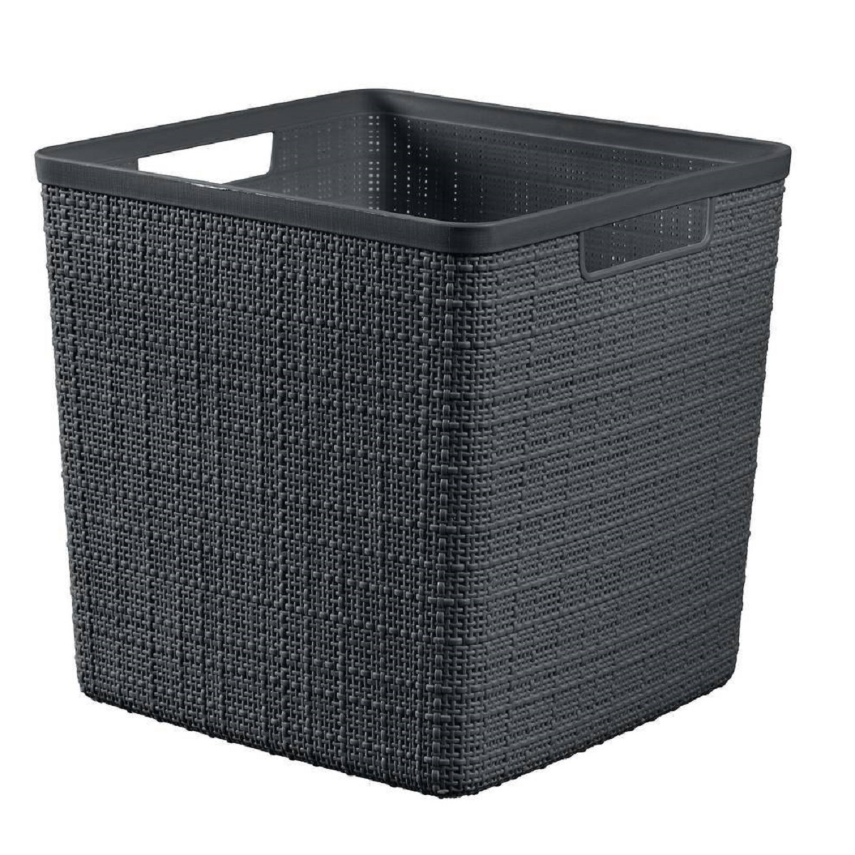 Curver Košík Jute kocka tmavo šedá