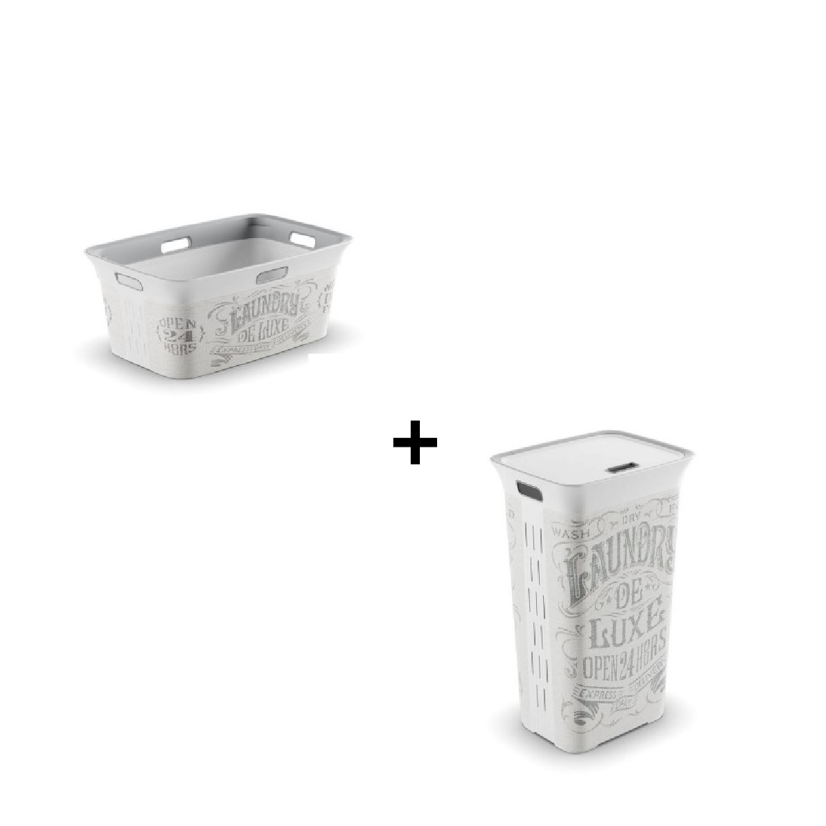 KIS Súprava Kôš na bielizeň Chic Basket Laundry Bag, 45L + Kôš na bielizeň Chic Hamper Laundry bag, 60L