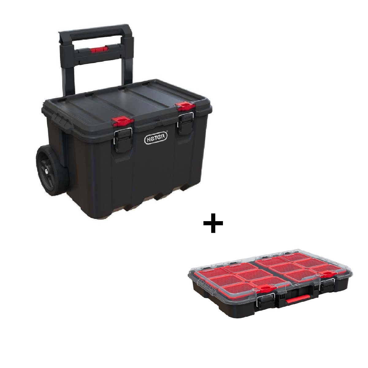 Súprava Kufor na kolieskach KETER StackNRoll + Organizer KETER StackNRoll