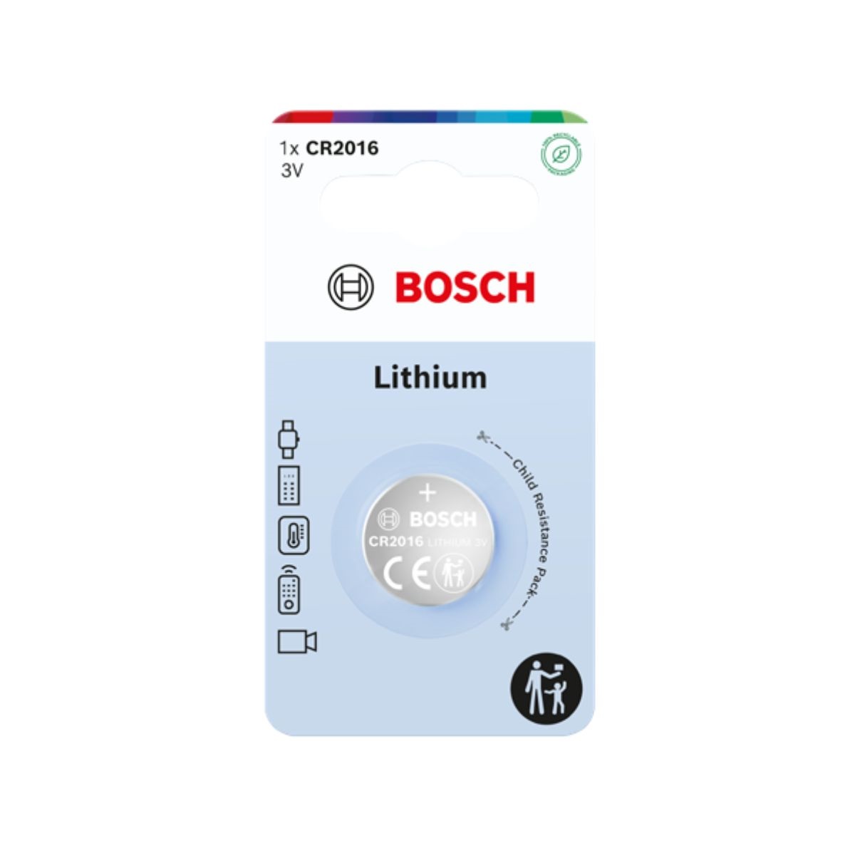 BOSCH Lítiová batéria CR2016B1-00, 1 ks