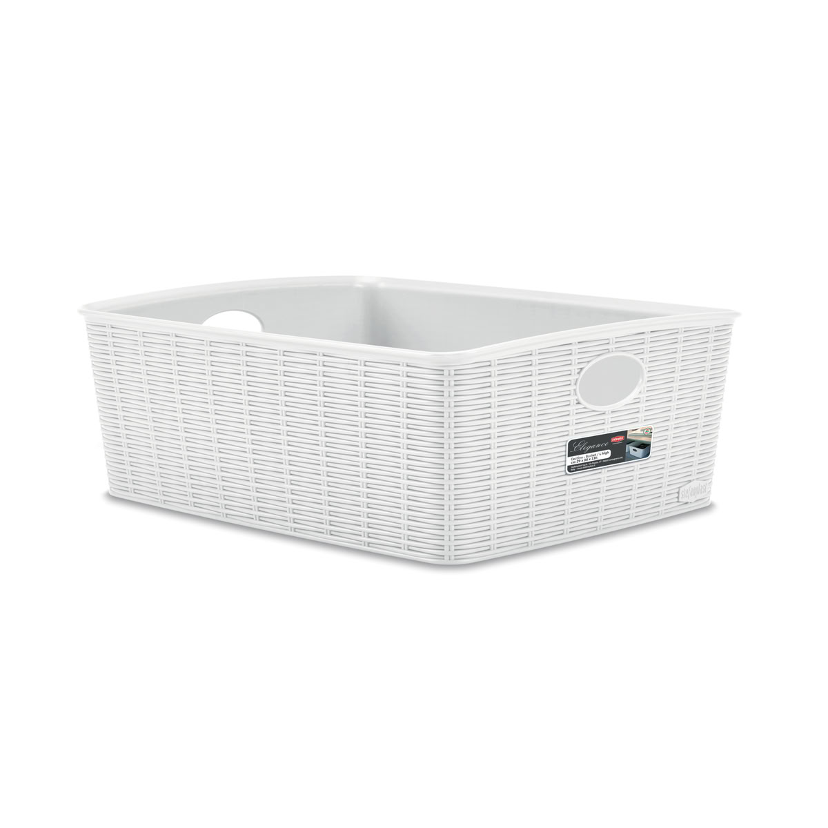 STEFANPLAST Úložný kôš Elegance L High, biely