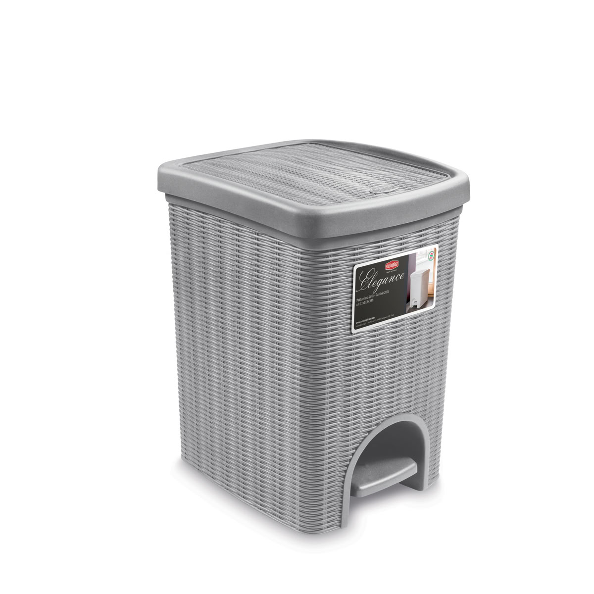 STEFANPLAST Odpadkový kôš 20 l, 31 × 27,5 × 39 cm, sivý