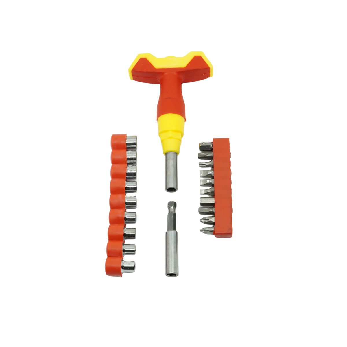 ASIST T-skrutkovač s bitmi 11ks + hlavica nástrčné 9ks