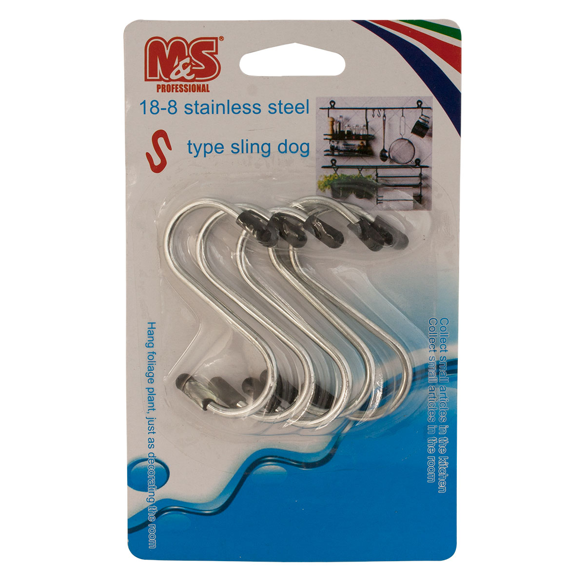 No brand Univerzálne háčiky z nehrdzavejúcej ocele 5 ks, veľkosť 5, s.r.o. M