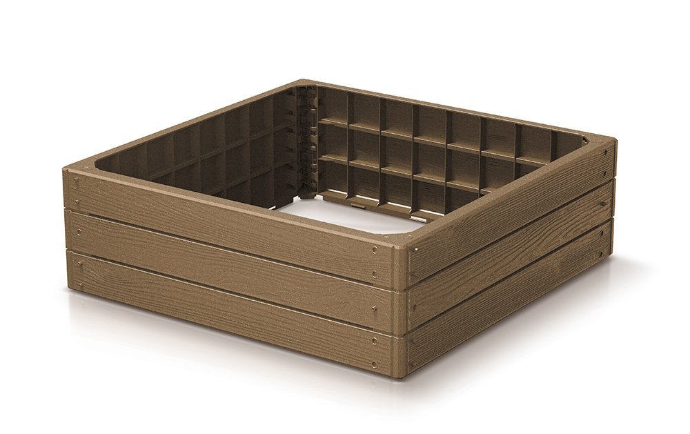 PROSPERPLAST Vyvýšený záhon BASE WOODY ECO WOOD 75,6 cm, naturo ECO