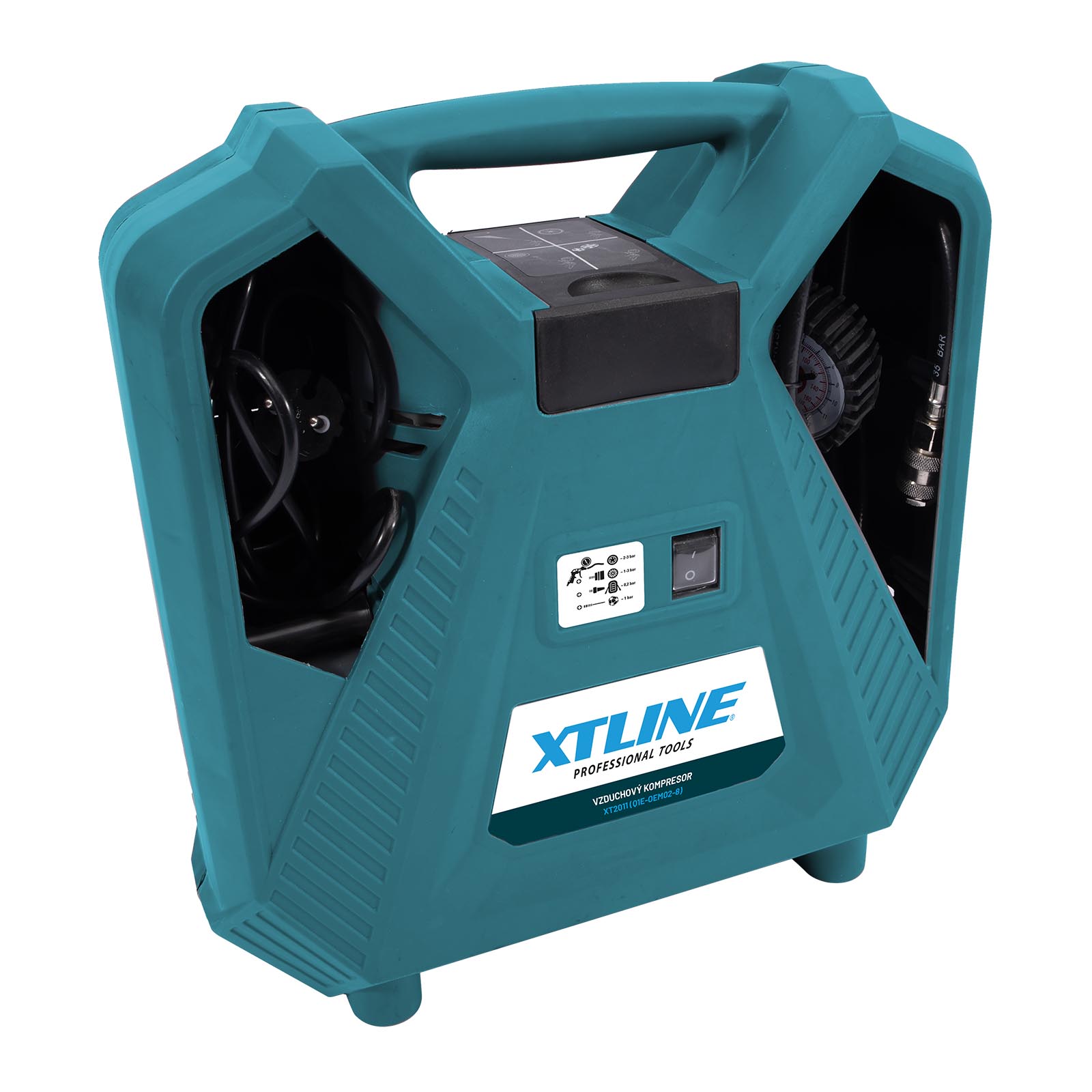 XTLINE Bezolejový kompresor 1100 W + príslušenstvo (8 dielov)