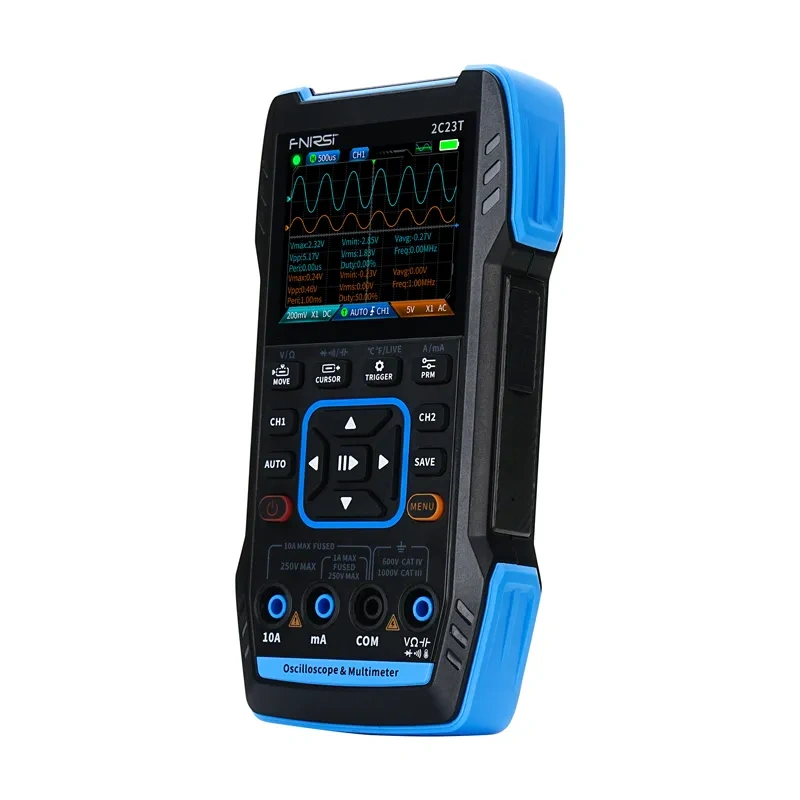 Prenosný osciloskop 3 v 1 FNIRSI 2C23T – multimeter a generátor signálu