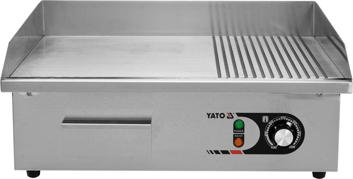 Yato Gastro Grilovacia doska s drážkami/hladká 3000 W 550 mm