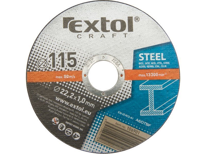 Kotúč rezný na kov 5ks 230 mm / 1 9 EXTOL CRAFT
