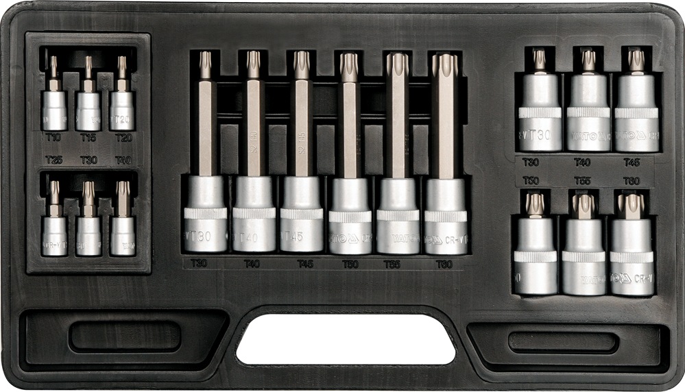 YATO Sada bitov 18 ks TORX T10–T60 mm
