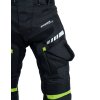 Nohavice moto pánske FI RAN  textilné čierne/zelené L