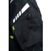 Nohavice moto pánske FI RAN  textilné čierne/zelené L