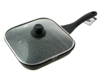 Saubach Grilovací pánev s nepřilnavým povrchem a poklicí 24cm