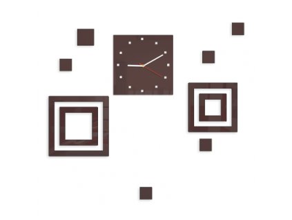 Designové nástěnné hodiny Imagine C tmavě hnědé