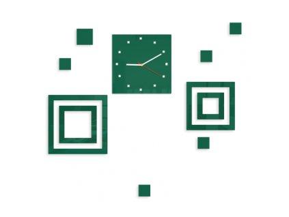 Designové nástěnné hodiny Imagine C tmavě zelené