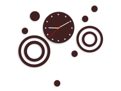 Designové nástěnné hodiny Imagine K tmavě hnědé