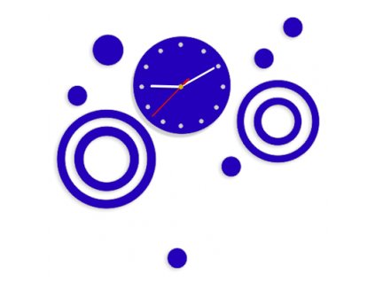 Designové nástěnné hodiny Imagine K tmavě  modré