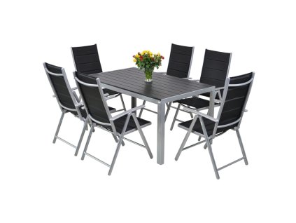 Home&Garden Zahradní sestava Ibiza Pollywod silver/black