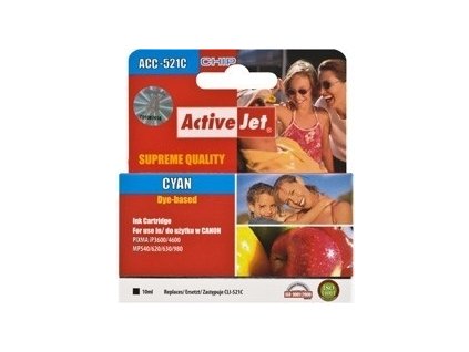 Cartridge Canon CLI-521C cyan (10ml) s čipem ACTIVEJET