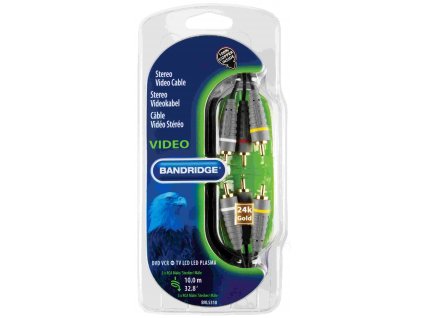 Kompozitní video kabel stereo-BANDRIDGE BN-BVL5310 (10m)