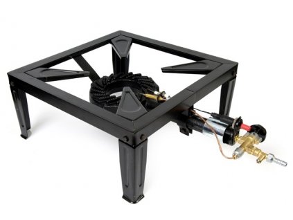 Plynová stolička 6,4 kW - průmyslový plynový vařič piezo + termopojistka