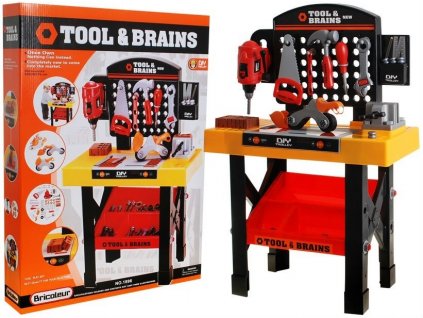 Kinderplay dětská dílna s nářadím Tools & Brains