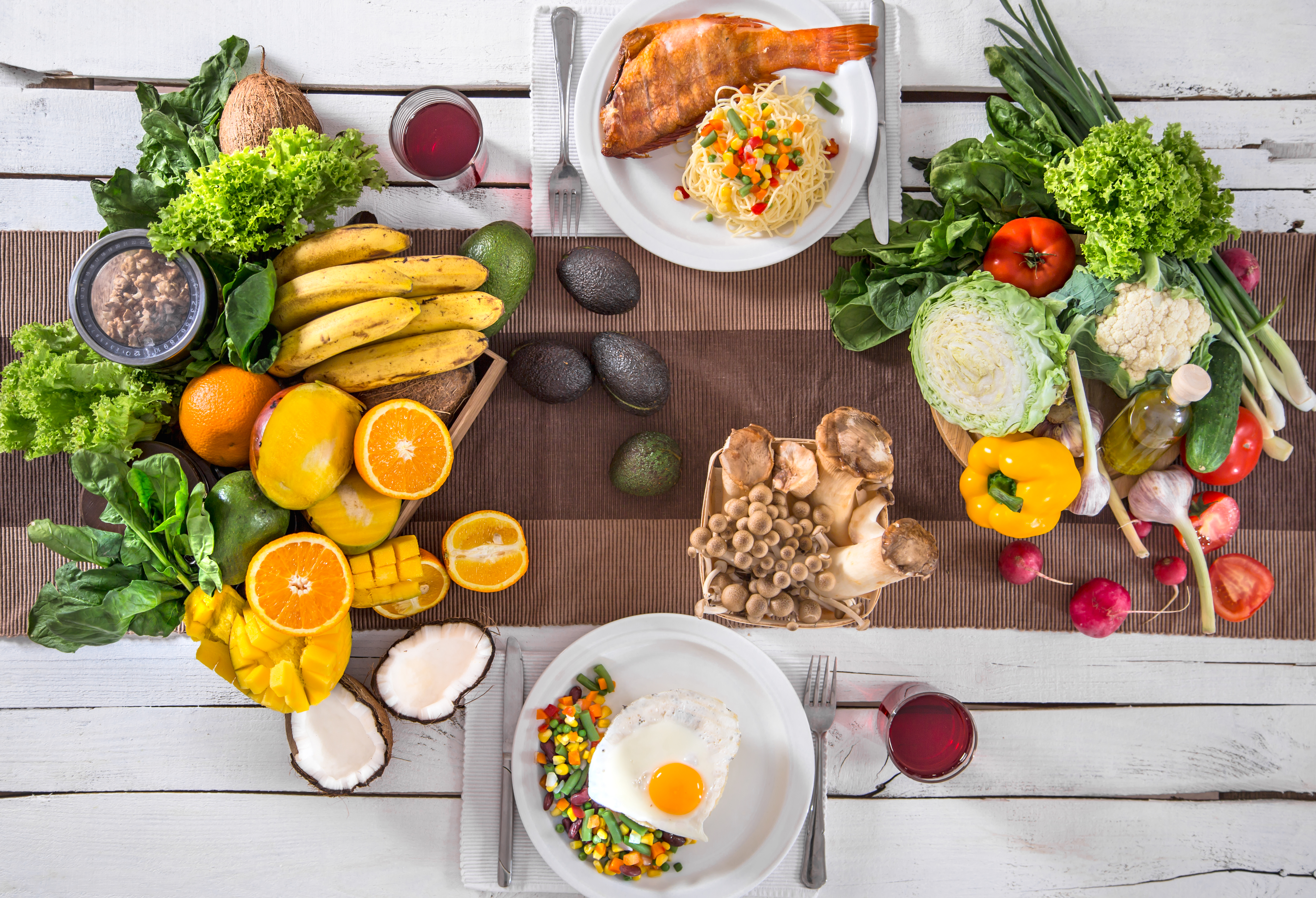 lunch-table-with-healthy-organic-food-top-view