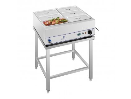 Bain Marie - 2.000 W - 6 x GN nádob 1/3 - s podstavcem & výpustí