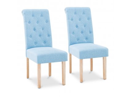 Čalouněná židle- sada 2 kusů - do 180 kg - sedací plocha 46 x 42 cm - šedá