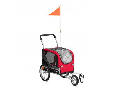 Nákladní vozík za kolo pro psa - 20 kg - odrazky - plachta