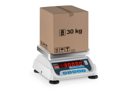 Obchodní váha - 15 kg/5 g - 30 kg/10 g - LED