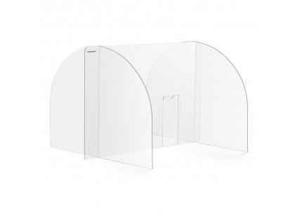 Ochranná přepážka - 82 x 60 cm - akrylátové sklo - výdejové okénko 25 x 12 cm