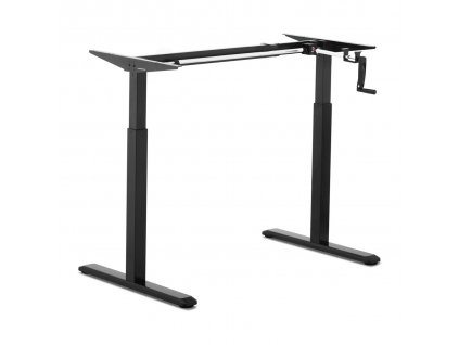 Výškově nastavitelný rám stolu - manuální - 70 kg - černý