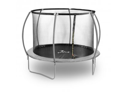 Záhradní trampolína – O 305 x 180 cm – 100 kg – síťovina – černá/šedá