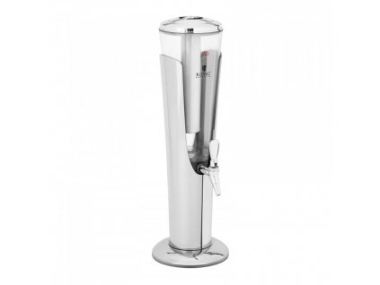 Dávkovač nápojů - 3 l - chladící systém - pro sklenice do 198 mm - LED osvětlení - stříbrný - Royal Catering