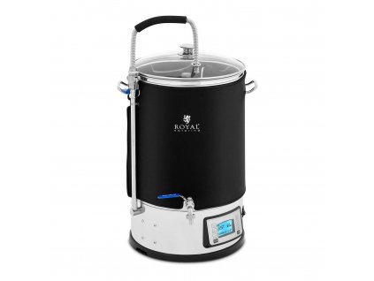 Kotel na vaření piva s izolací - 30 L - 2500 W - 25–100 °C - ušlechtilá ocel - LCD displej - časovač